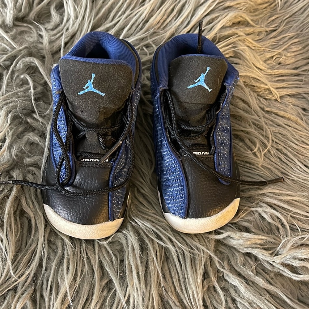 Boy’s Jordan Retro 13 8C Blue/Black Jordan Sneakers Lace Up Casual WORN 1X